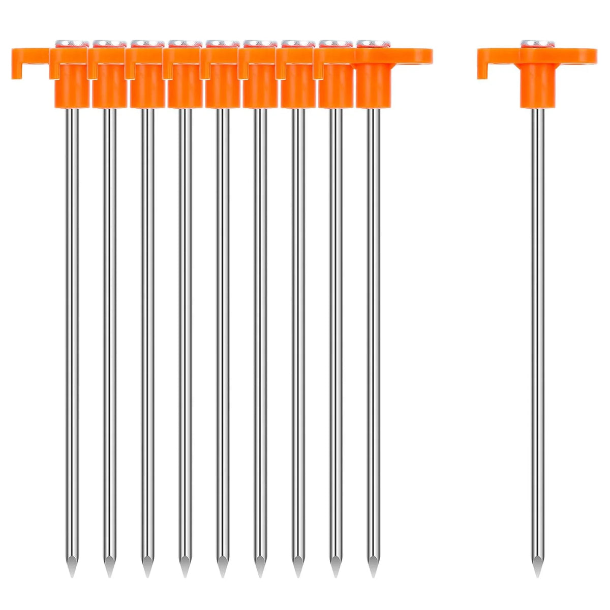 7" T-Shaped Tent Stakes – Heavy Duty Ground Pegs for Camping Tent Stakes Richie's 10PCS
