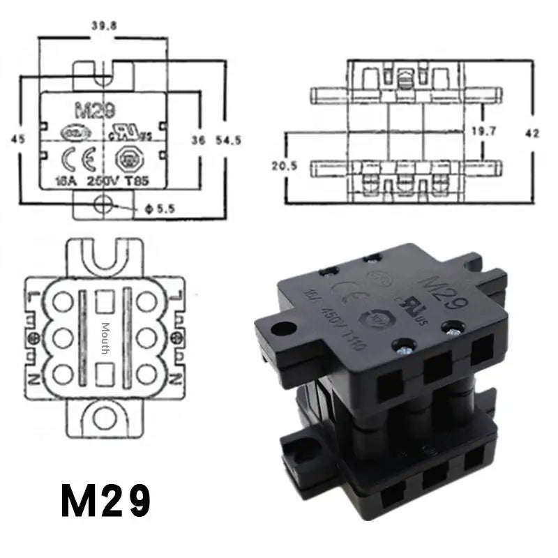 M29 3-Position Terminal Block Power Protection Connector Terminal Block Connector Richie's A2