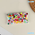 100 Pcs Fluffy Pom Poms 10–30mm | Kids DIY Craft Supplies DIY Craft Supplies Richie's A1