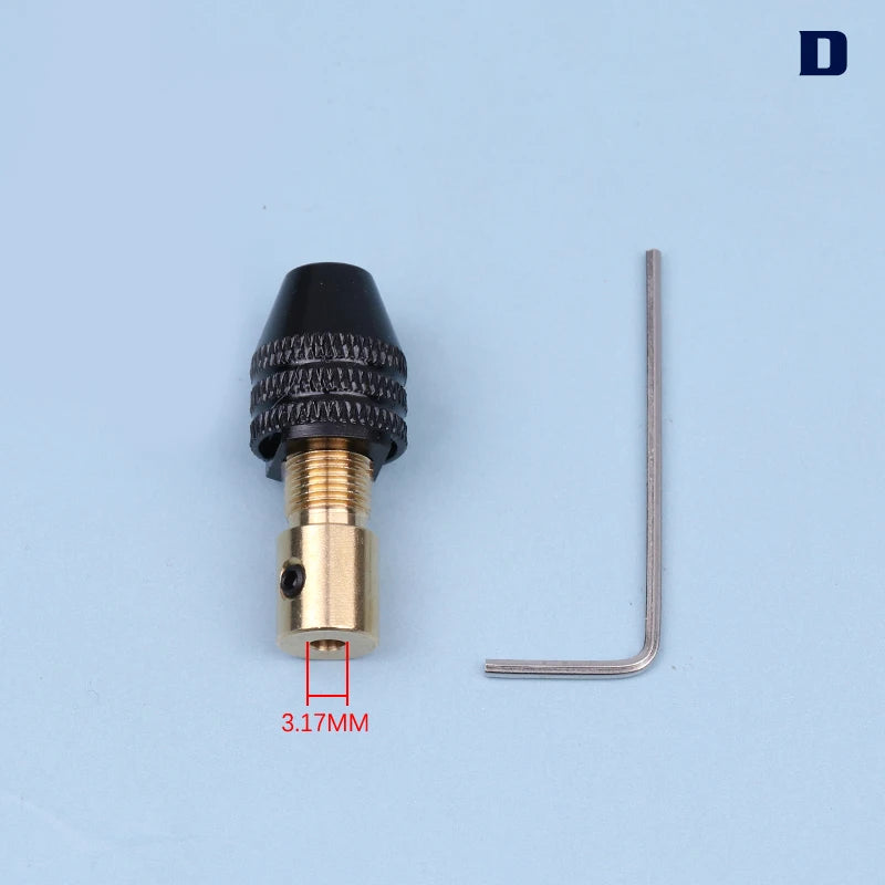 Mini Drill Chuck 0.3–3.4mm Collet Clamp for Micro Motors Mini Drill Chuck Richie's D-3.17mm