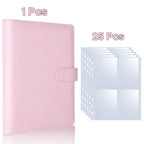 A5 Kpop Photocard Binder 25 Pages PU Leather Photo Album Photocard Binder Album Richie's Pink