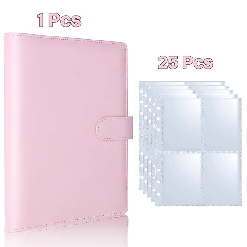 A5 Kpop Photocard Binder 25 Pages PU Leather Photo Album Photocard Binder Album Richie's Pink