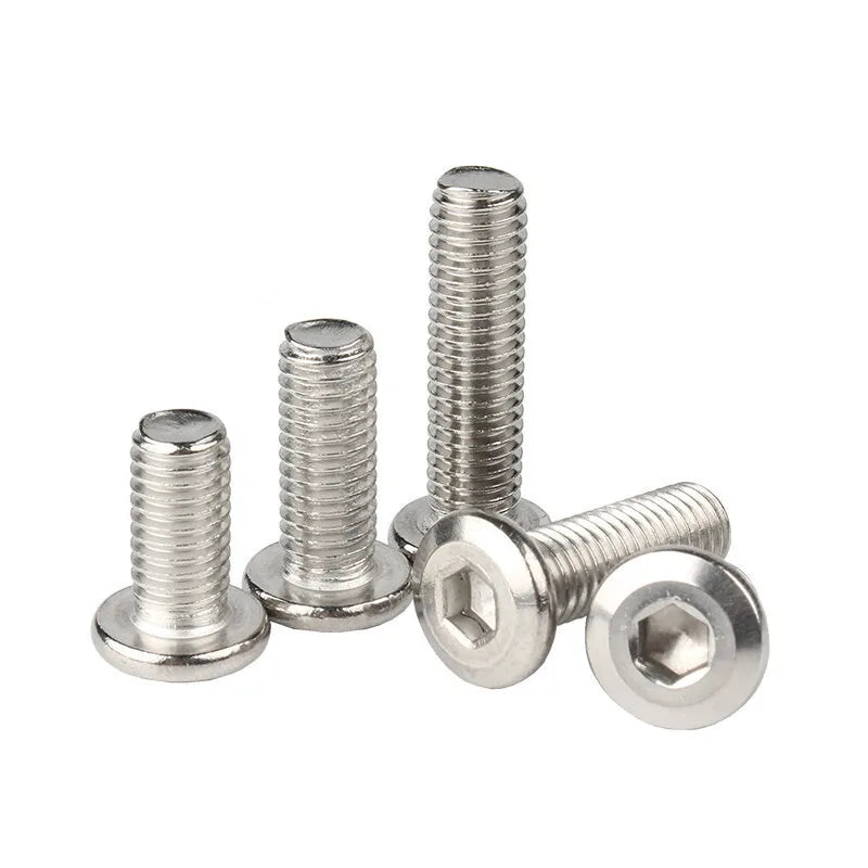 M3–M8 304 Stainless Steel Large Flat Hex Socket Bolts 1–50pcs Hex Socket Bolt Richie's
