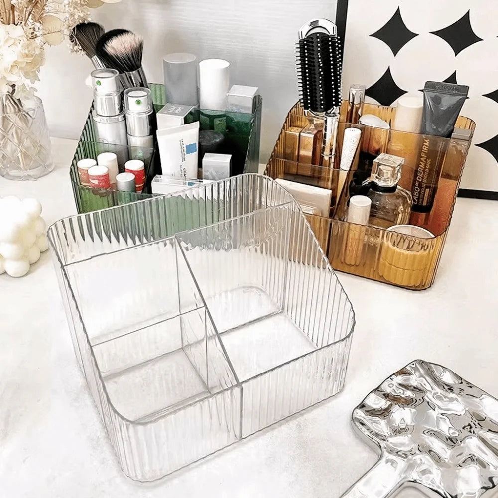Transparent Acrylic Makeup Organizer – 3/4 Grid Storage Box Makeup Storage Organizer Richie's
