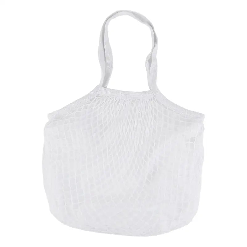 Foldable Cotton Mesh Grocery Tote – Reusable Eco Shopping Bag Reusable Tote Bag Richie's White