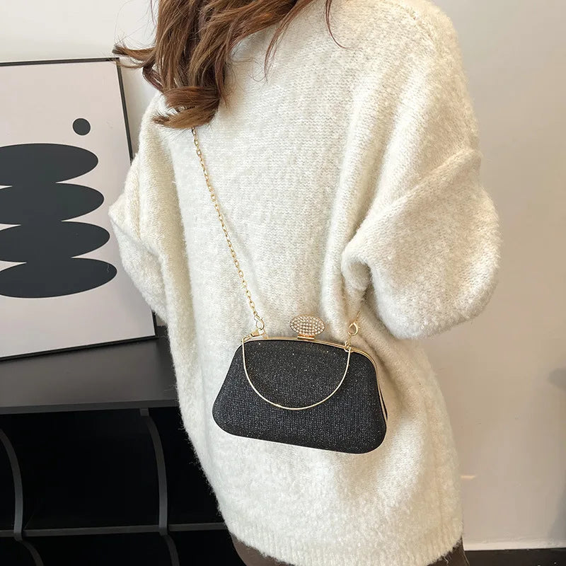 Women's Glitter Evening Clutch Bag – Wedding & Party Shoulder Bag Evening Clutch Bag Richie's