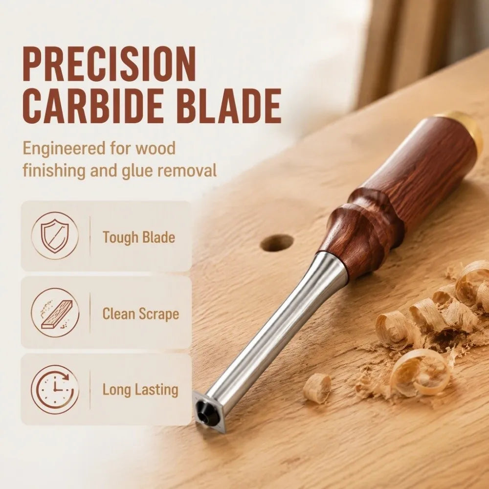 Carbide Scraper Tool – Replaceable Blade & Rosewood Handle Carbide Scraper Tool Richie's