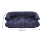 Inflatable Flocked Sofa with Armrest – Portable Air Couch Inflatable Sofa Richie's