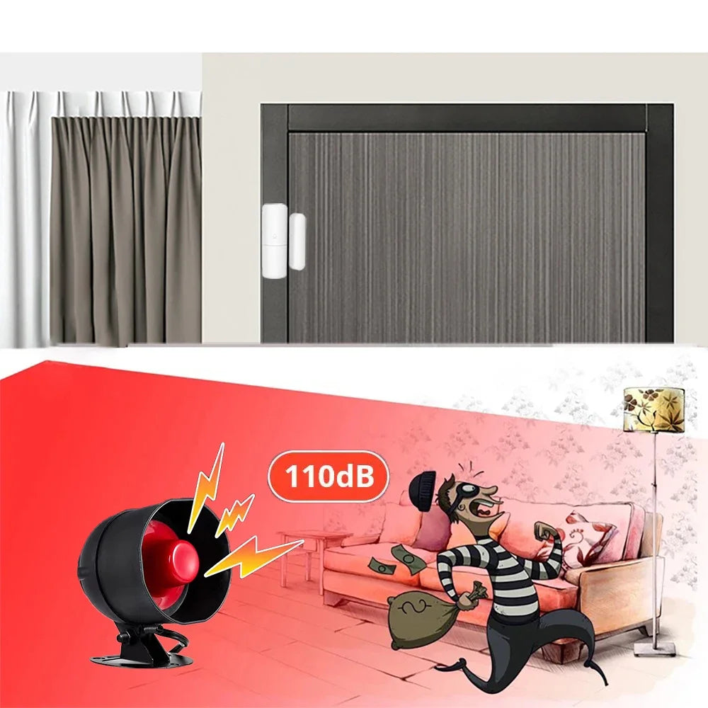 Tuya WiFi Smart Siren Alarm Kit – Alexa & Google Compatible WiFi Alarm System Richie's