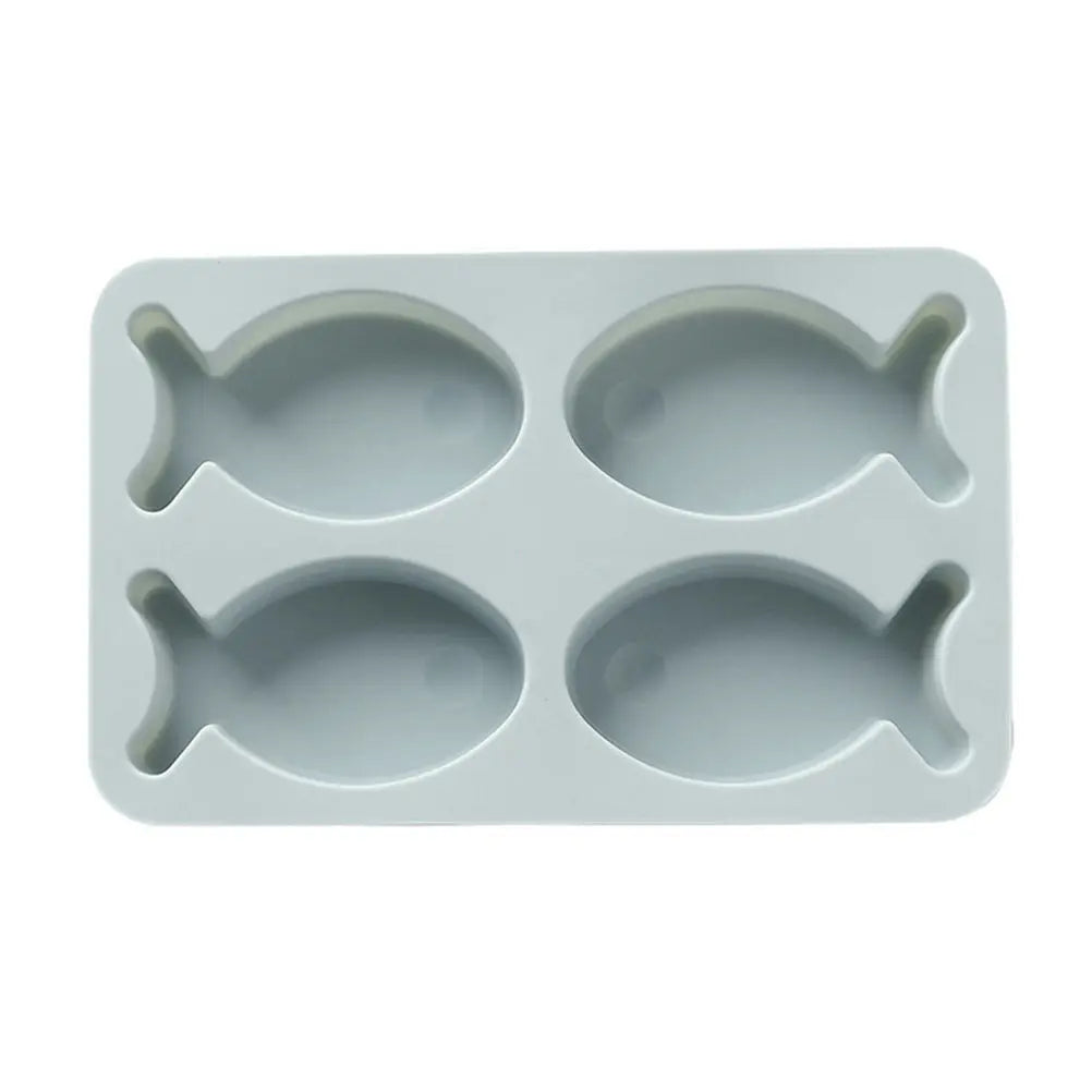 4-Grid Fish Silicone Mold for Ice Cubes, Chocolate & Baking Silicone Baking Mold Richie's Blue