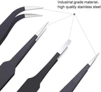 Binoax 6PC Anti-Static Precision Tweezers Set – Stainless Steel Precision Tweezers Set Richie's