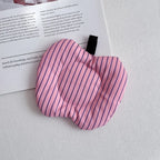 Apple Shape Cotton Coaster – Heat Resistant Washable Table Mat Kitchen Coaster Mat Richie's Rose Red-fine lines