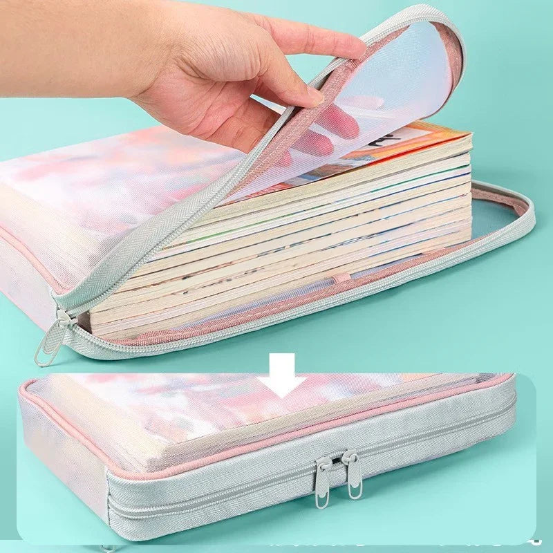 A4 Double-Layer Mesh Storage Bag – School & Office Organizer Mesh Organizer Bag Richie's