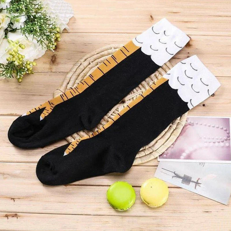 Women's 3D Chicken Paw Print Thigh High Socks Cosplay Novelty Thigh High Socks Richie's
