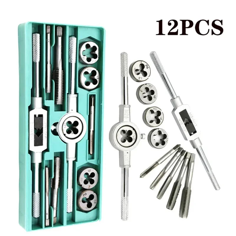 Metric Tap & Die Set M3–M12 | 8/12/20 Pcs Alloy Steel Thread Kit Tap & Die Set Richie's 12pcs