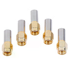 5-Pack SMA Male Plug RF Coaxial Crimp Connectors RG58 RG142 RF Coaxial Connector Richie's
