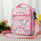 Kids Insulated Lunch Bag – Dinosaur & Unicorn Cartoon Bento Kids Lunch Bag Richie's rose red