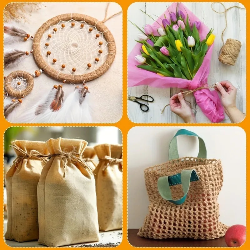 200m Jute Twine 2mm – Heavy-Duty Craft String for Garden & Gifts Jute Craft Twine Richie's