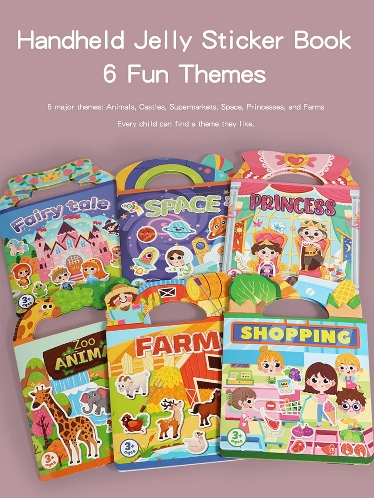 Reusable Sticker Books for Kids – 6-Set Travel Activity Bundle Kids Activity Book Richie's