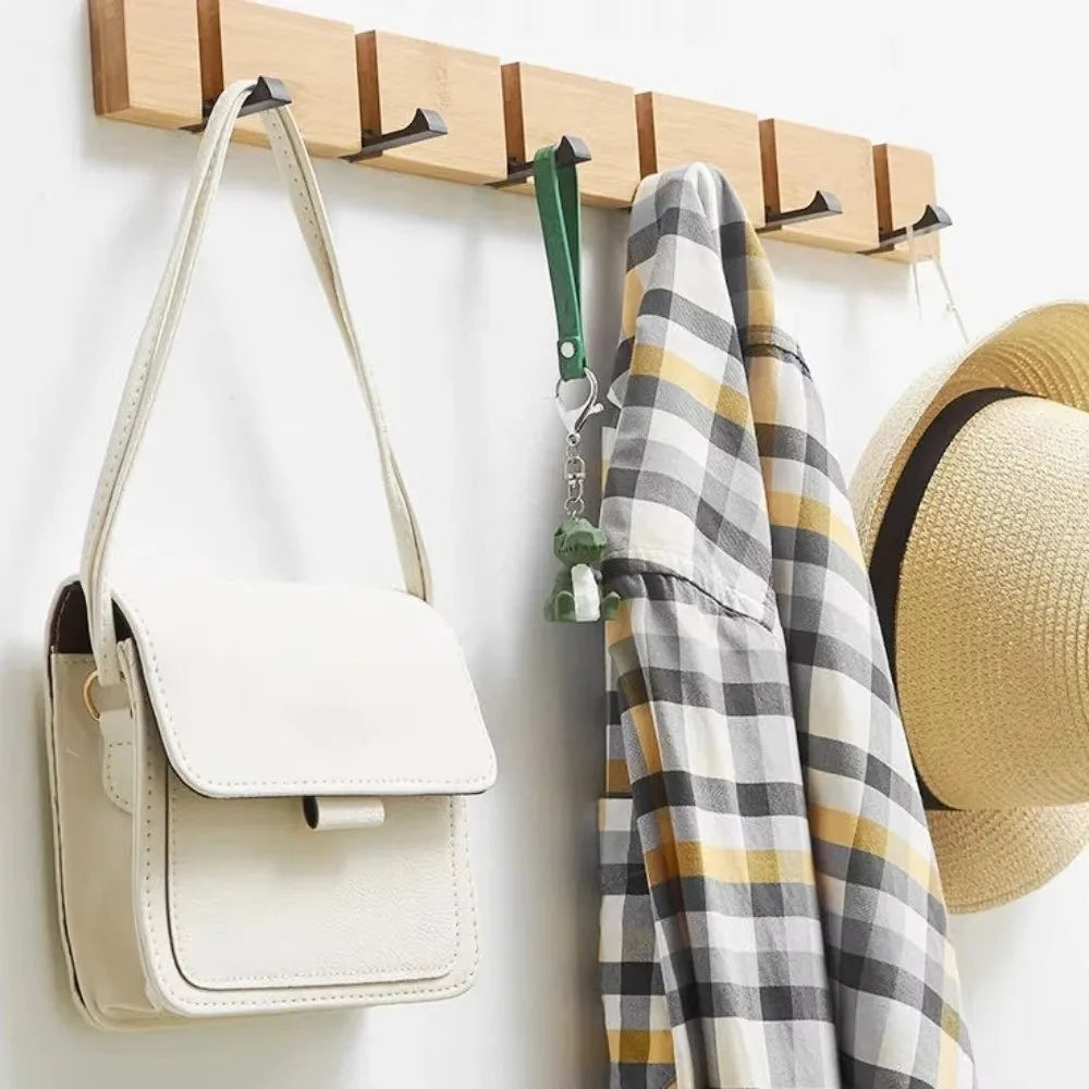Wall Mounted Bamboo Coat Rack – Multi-Hook Space Saver Wall Coat Rack Richie's