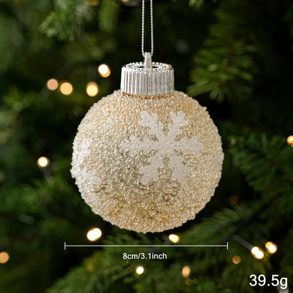 Sequin Christmas Bauble Shatterproof Hollow Plastic Xmas Ornament Christmas Ornament Richie's I