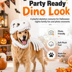 Dinosaur Skeleton Pet Costume – Halloween Cat & Dog Outfit Pet Halloween Costume Richie's