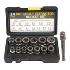 14Pc Stripped Lug Nut Remover Set | Impact Bolt Extractor Kit Bolt Extractor Set Richie's