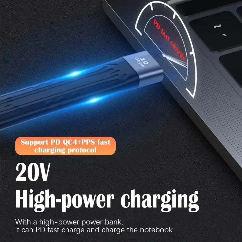 USB-A to USB-C PD Fast Charging Cable 10Gbps Ultra-Short 13cm USB Charging Cable Richie's