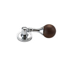 Vintage Walnut Wood Round Ball Cabinet Knobs – Single Hole Cabinet Knob Richie's Silver 1