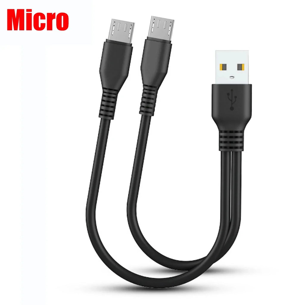 2-in-1 Dual USB-C Fast Charging Cable – iPhone & Android USB-C Charging Cable Richie's USB-Micro 1M