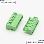 15EDGK PCB Screw Terminal Block 2–24 Pin Plug-In Connector Set PCB Terminal Block Richie's 8P 3.81MM 1 Set