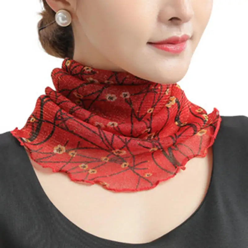 Women's Anti-UV Chiffon Neck Scarf – Multi-Style Sun Cover Women's Sun Scarf Richie's 12