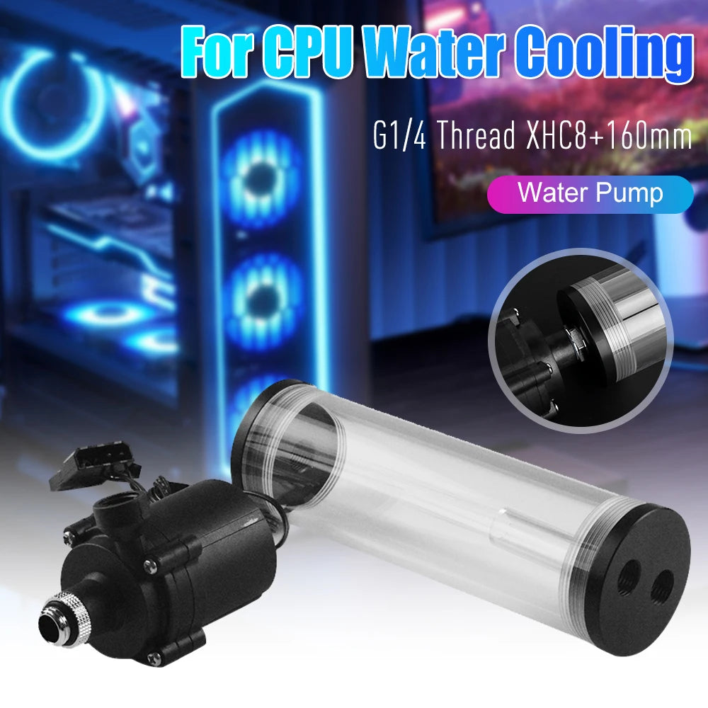 PC Liquid Cooling Kit – G1/4 XHC8 Pump & 160mm Reservoir PC Liquid Cooling Kit Richie's