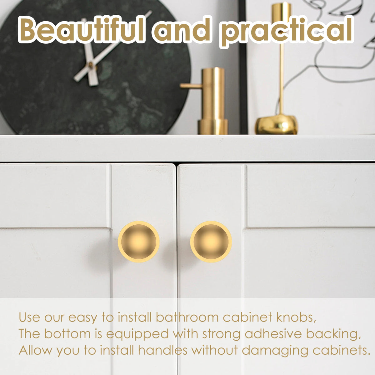 15-Pack Self-Adhesive Stainless Steel Cabinet Drawer Knobs 37mm Cabinet Drawer Knobs Richie's