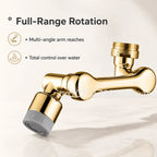 1080° Rotating Gold Faucet Aerator – 2-Mode Swivel Tap Extender Faucet Aerator Richie's