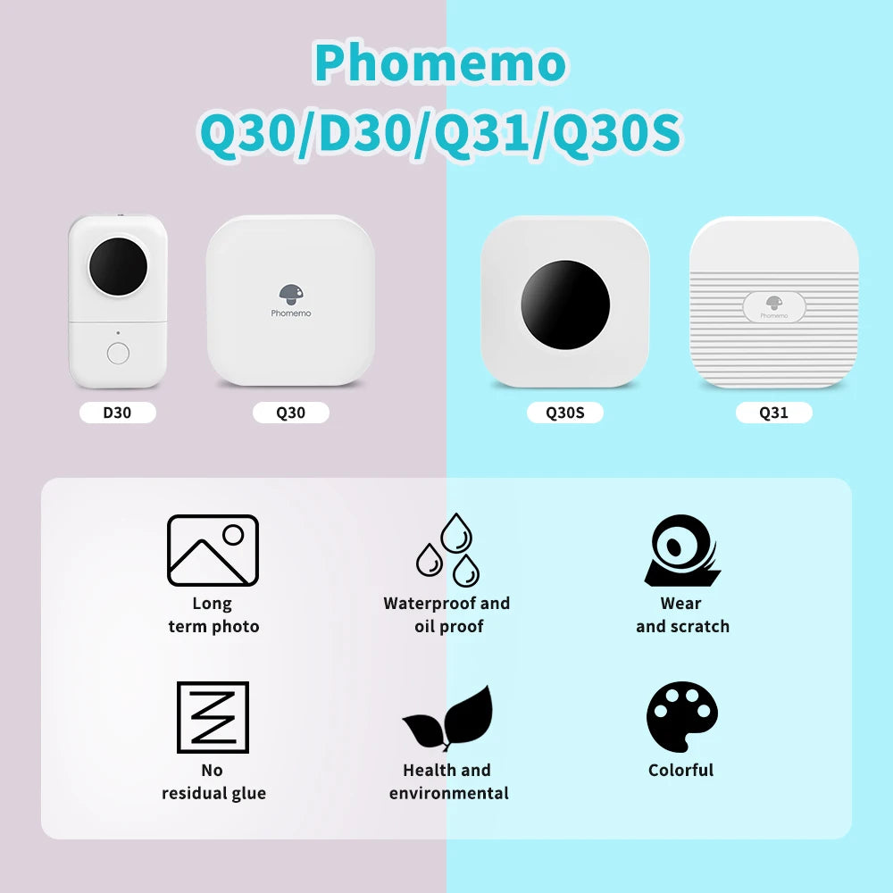 Phomemo Q30 White Waterproof Thermal Labels – 3 Rolls Thermal Label Rolls Richie's