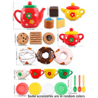 24-Piece Kids Afternoon Tea Playset – Toy Kitchen Party Set Kids Tea Playset Richie's
