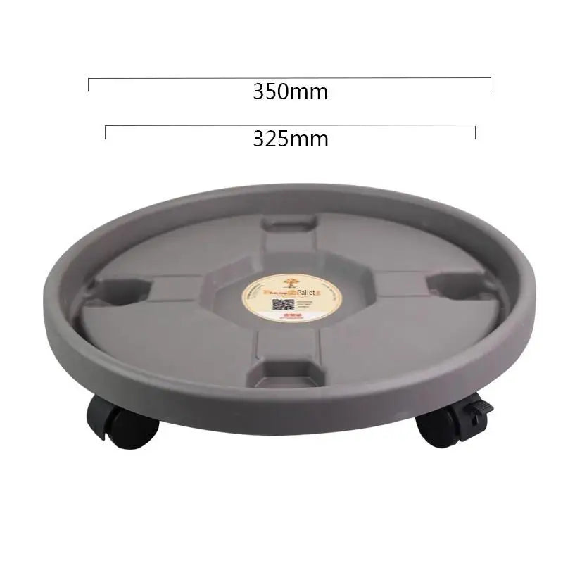 Rolling Plant Pot Tray with 360° Wheels | Movable Flower Base Rolling Plant Tray Richie's Gray 36CM