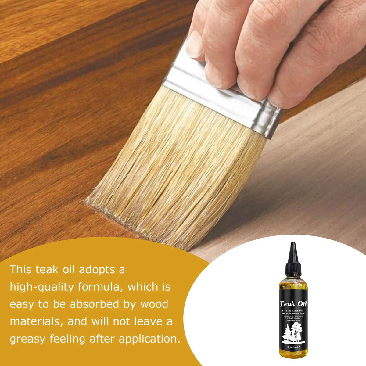 Teak Wood Oil 100ml – Natural Nourishing & Polishing Wood Oil Wood Care Oil Richie's
