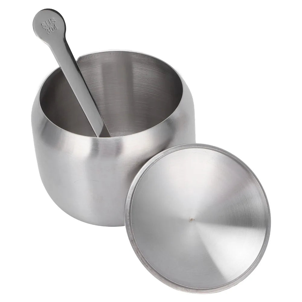 304 Stainless Steel Seasoning Pot Set 300ml with Lid & Spoons Seasoning Pot Set Richie's