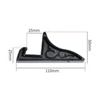 2Pcs Plastic Photo Frame Easel Stand – Clear & Black Holder Picture Frame Stand Richie's Black-25mm slot 2Pcs