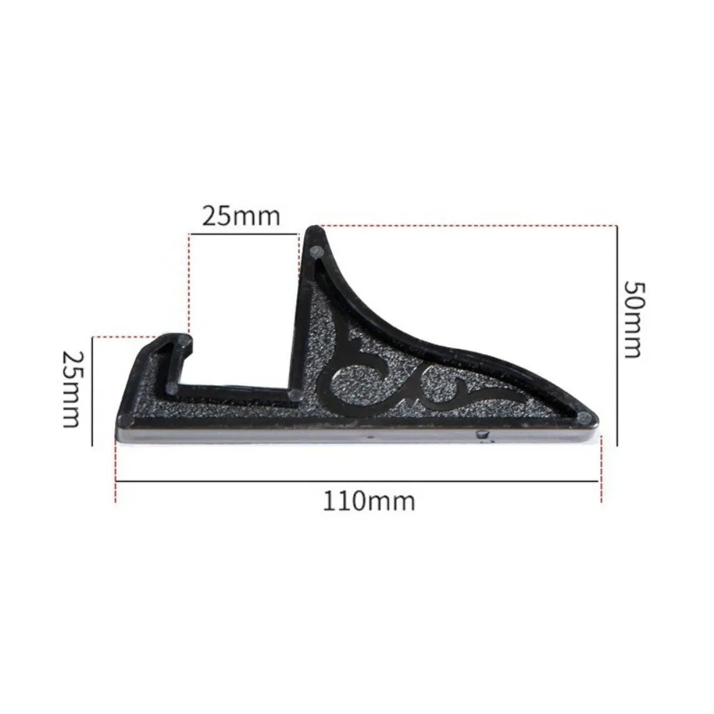 2Pcs Plastic Photo Frame Easel Stand – Clear & Black Holder Picture Frame Stand Richie's Black-25mm slot 2Pcs
