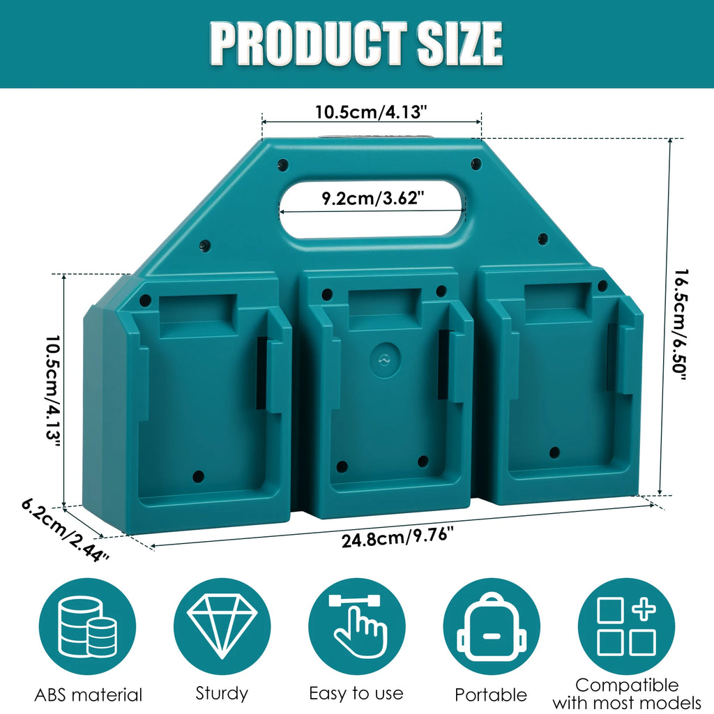 Makita 18V/14.4V Battery Holder – 6 or 4 Slot Organizer Battery Storage Holder Richie's 6 Slot