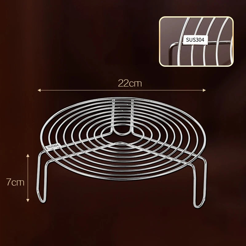 304 Stainless Steel Steamer Rack – Round Steaming Tray 16–22cm Steamer Rack Richie's B 22cm