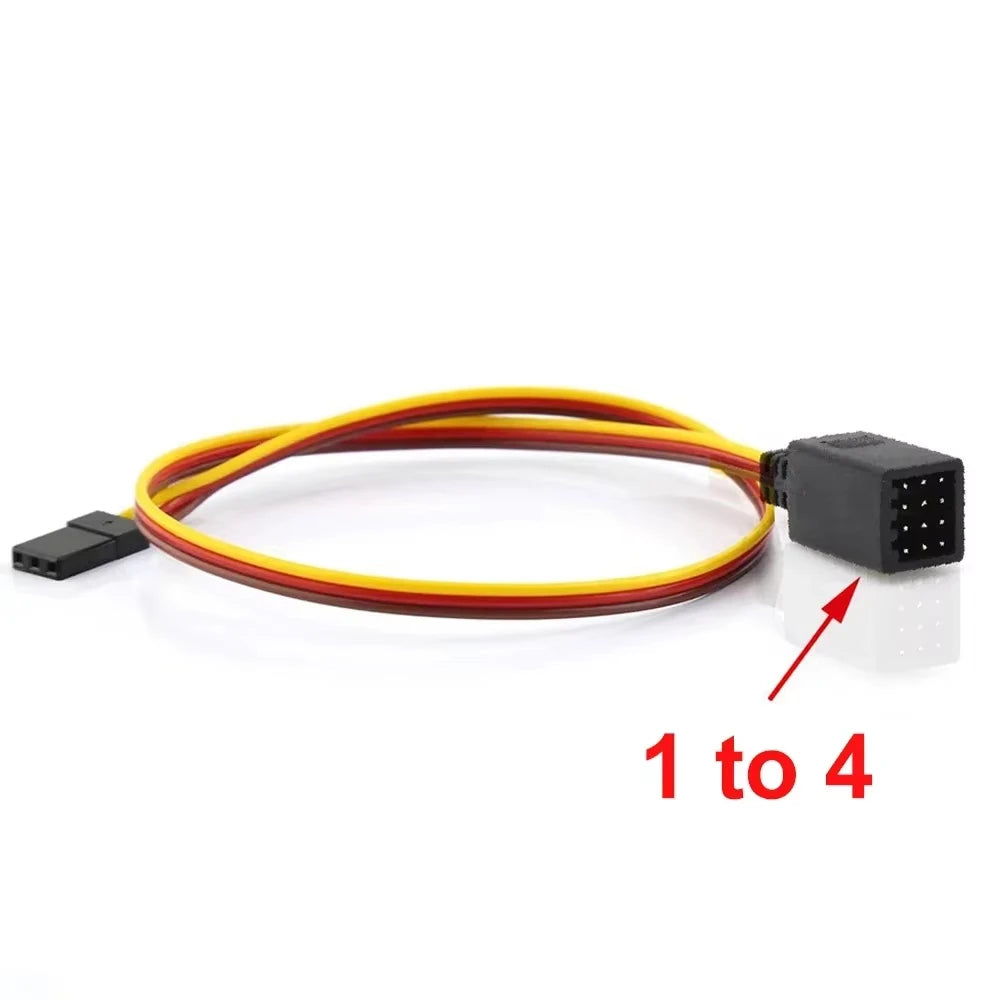 RC Servo Y-Wire Extension Cable 1 to 2/3/4/5/6 | Car Boat Aircraft RC Servo Cable Richie's 1 to 4 No plug