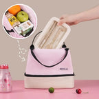 Insulated Lunch Bag with Pocket – Reusable Cooler Tote Insulated Lunch Bag Richie's