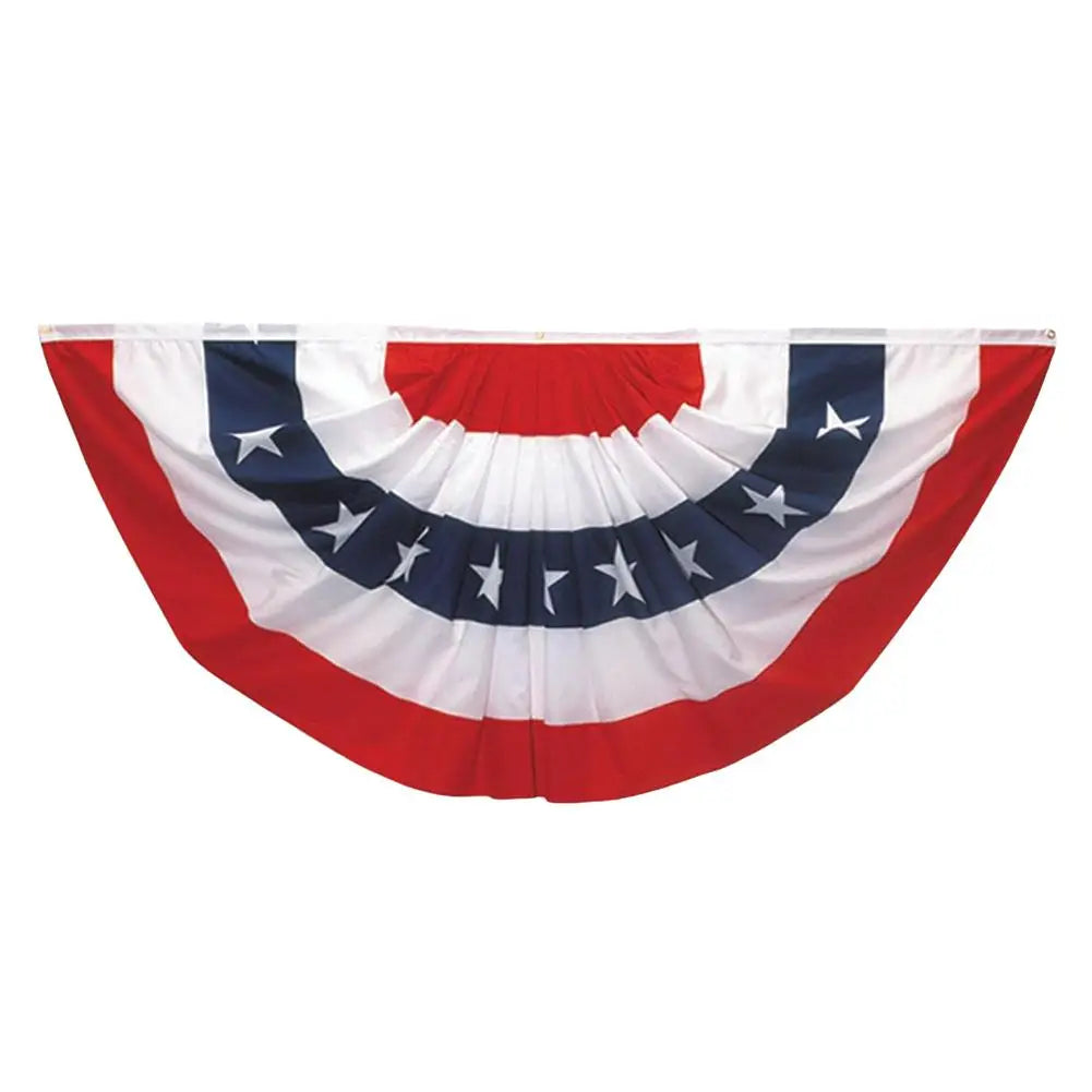 USA Pleated Fan Flag – Patriotic Bunting Half Fan Banner Patriotic Fan Flag Richie's L