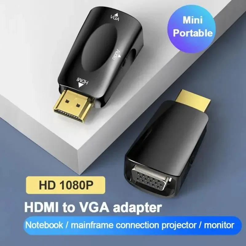 HDMI to VGA Adapter 1080P with 3.5mm Audio – PC & Laptop Converter HDMI to VGA Adapter Richie's