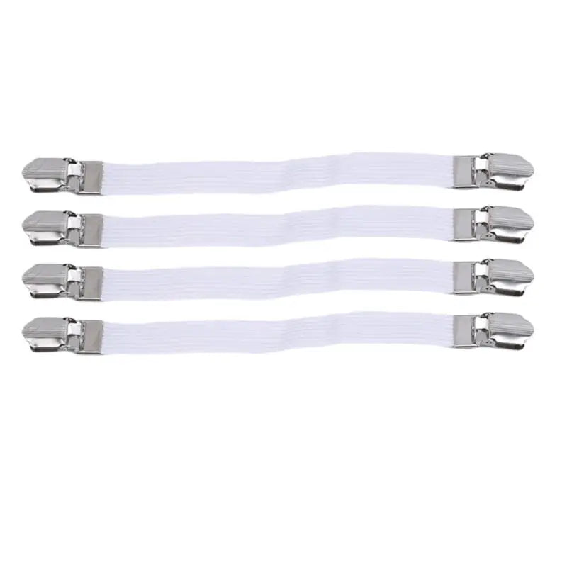 4-Pack Adjustable Bed Sheet Fasteners & Mattress Corner Clips Bed Sheet Fasteners Richie's 4Pcs White