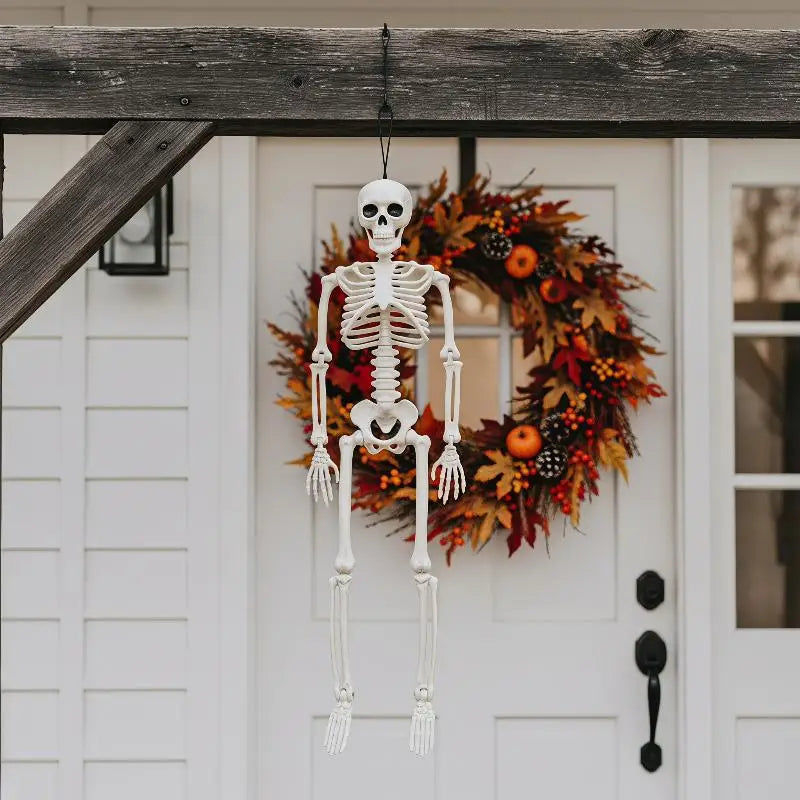 Posable Halloween Skeleton Prop – 15.7" Realistic Plastic Bones Halloween Skeleton Prop Richie's